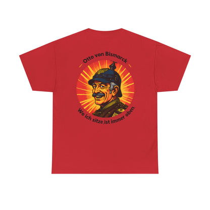 Unisex T-Shirt mit Bismarck und Zitat - Deutschland (Druck hinten)
