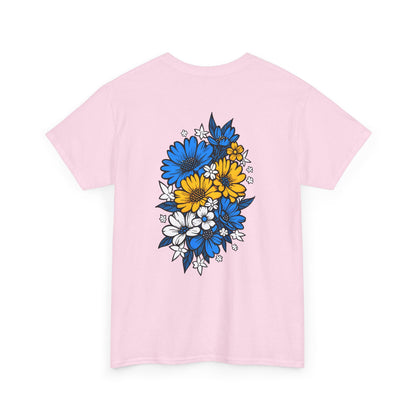 T-shirt with flowers - Bosnia and Herzegovina (print on the back)