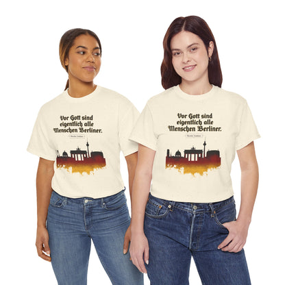Unisex T-shirt with quote - Theodor Fontane - People before God