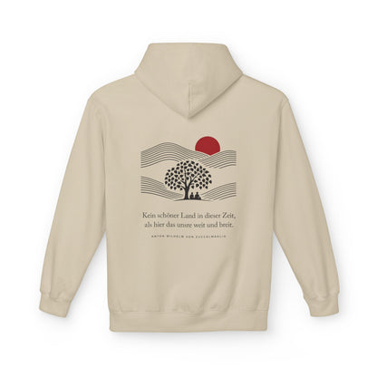 Unisex Fleece Hoodie mit Zitat - Zuccalmaglio - Kein schöner Land