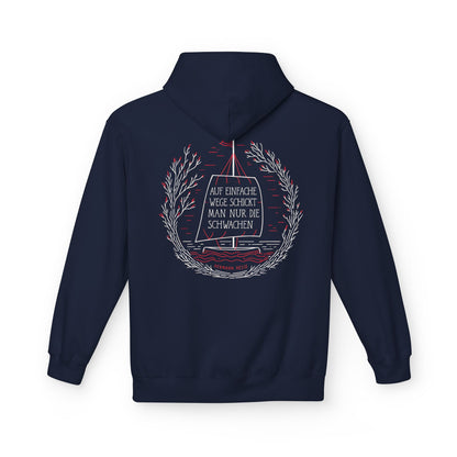 Unisex Fleece Hoodie mit Zitat - Hermann Hesse - Einfache Wege