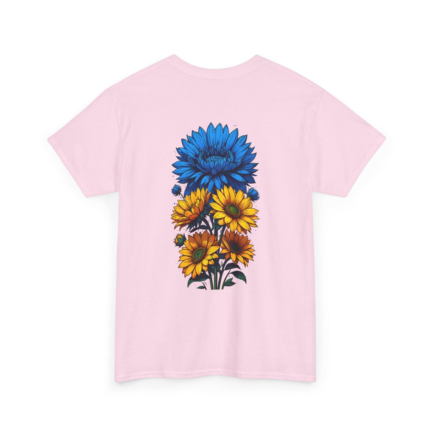 T-shirt with flowers - Ukraine (print on the back)
