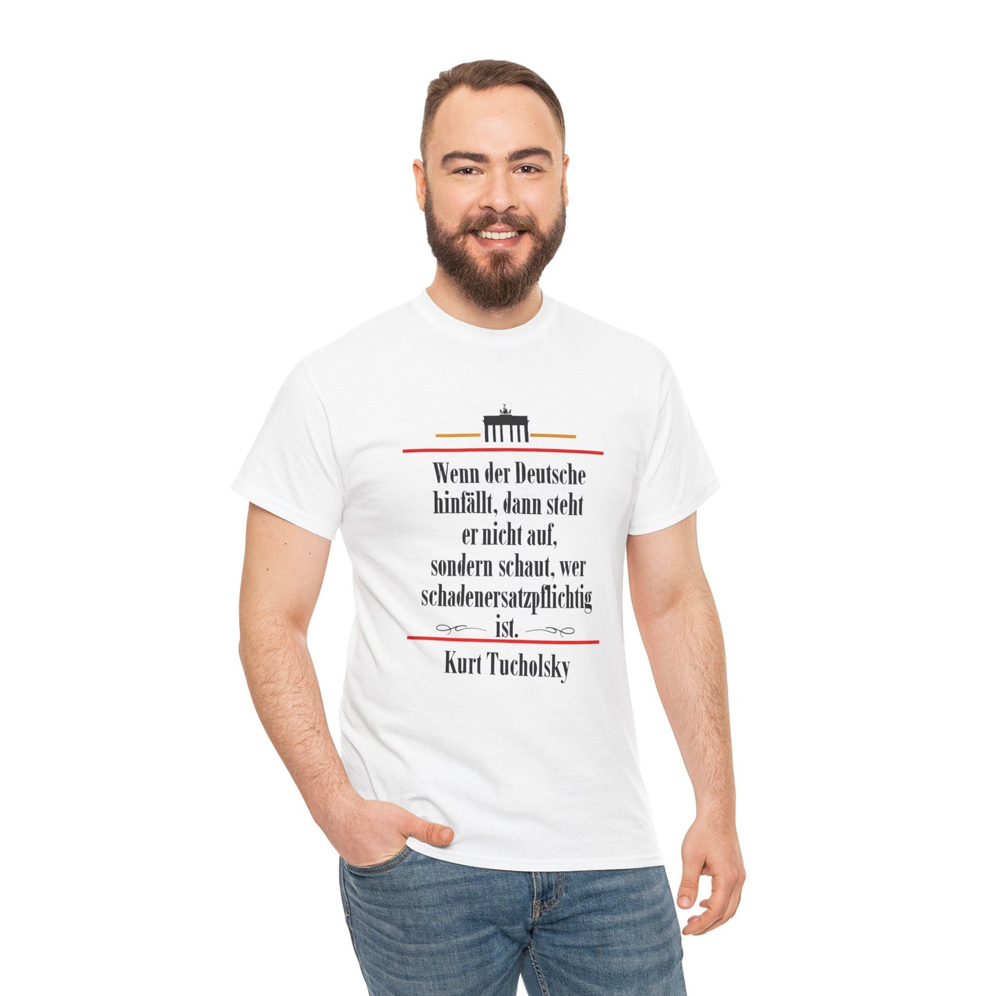 Unisex T-shirt with quote - Kurt Tucholsky - Liability for damages 