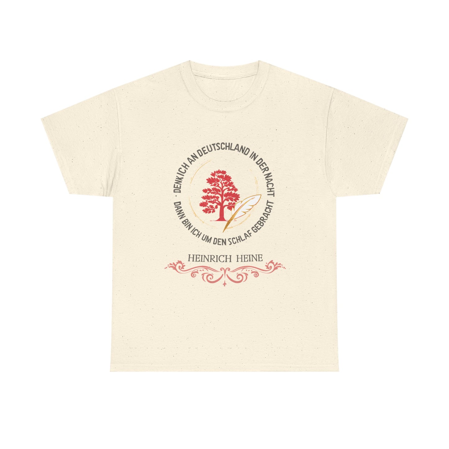 Unisex T-shirt with poem - Heinrich Heine - Night Thoughts