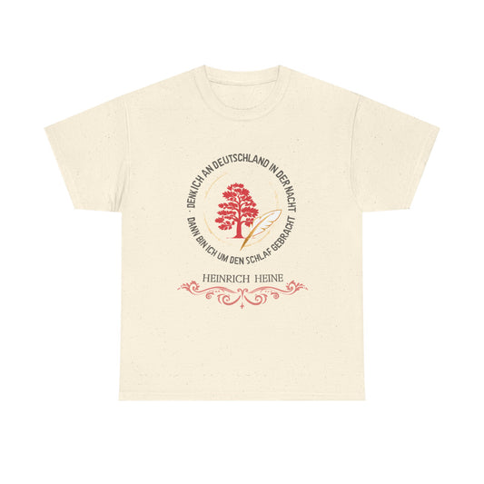 Unisex T-Shirt mit Gedicht - Heinrich Heine - Nachtgedanken