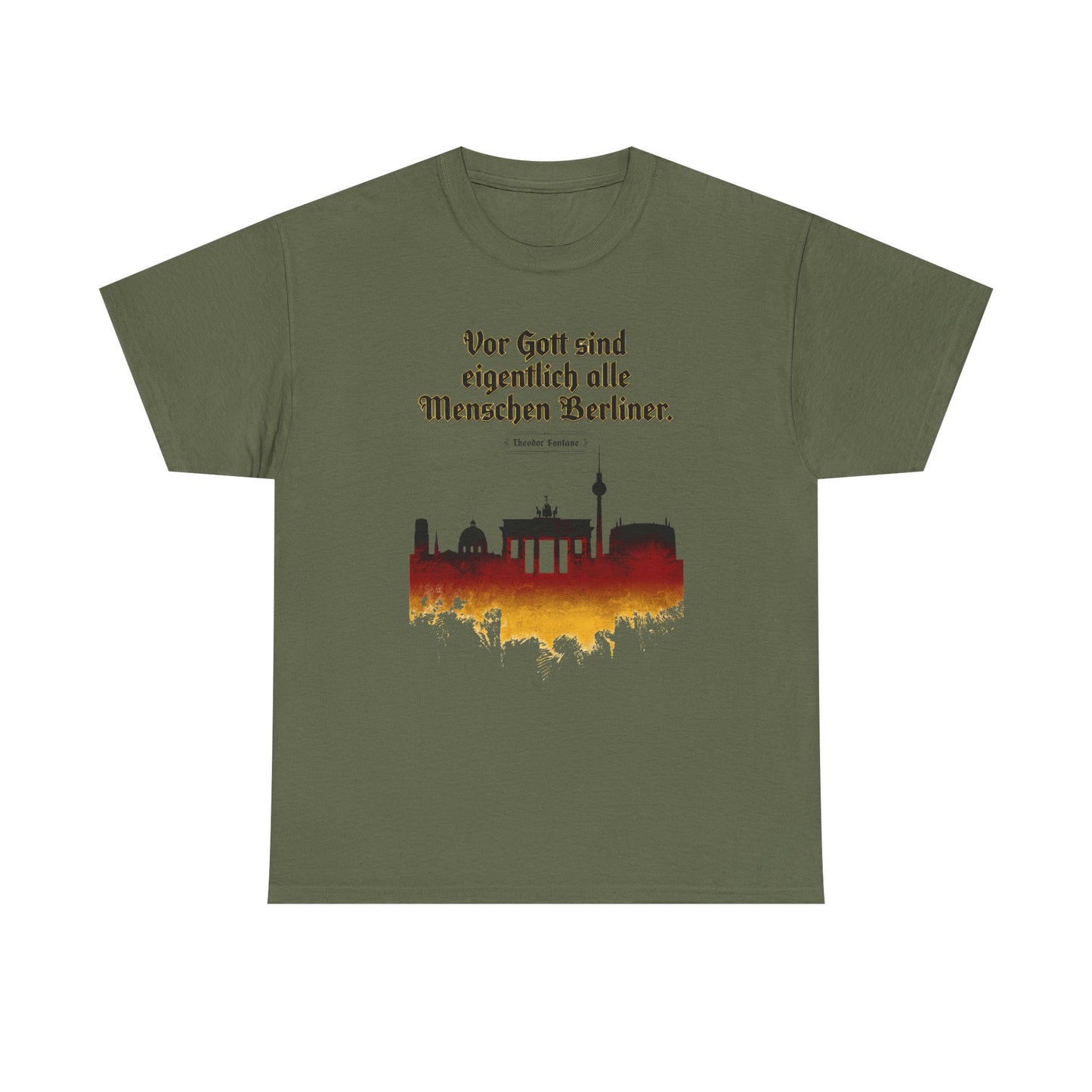 Unisex T-shirt with quote - Theodor Fontane - People before God