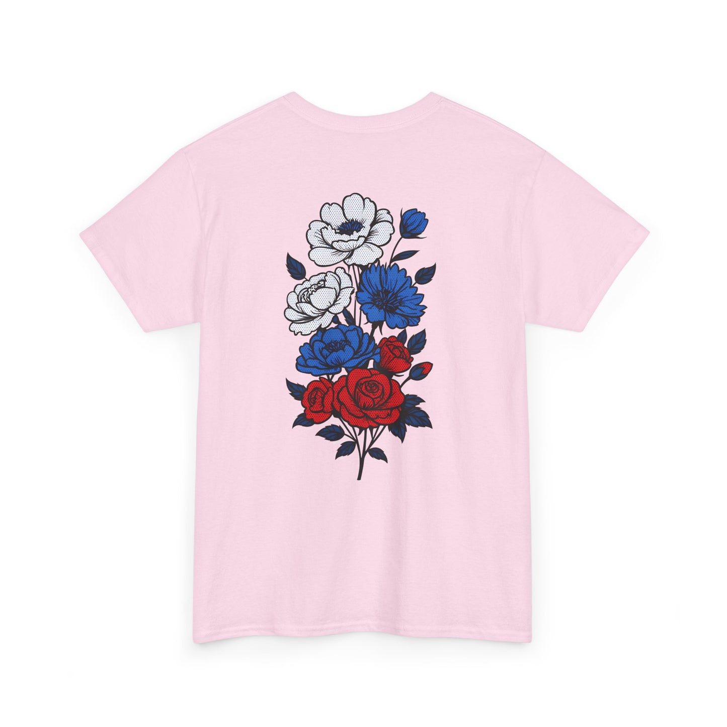 T-shirt with flowers - Russia (print on the back)