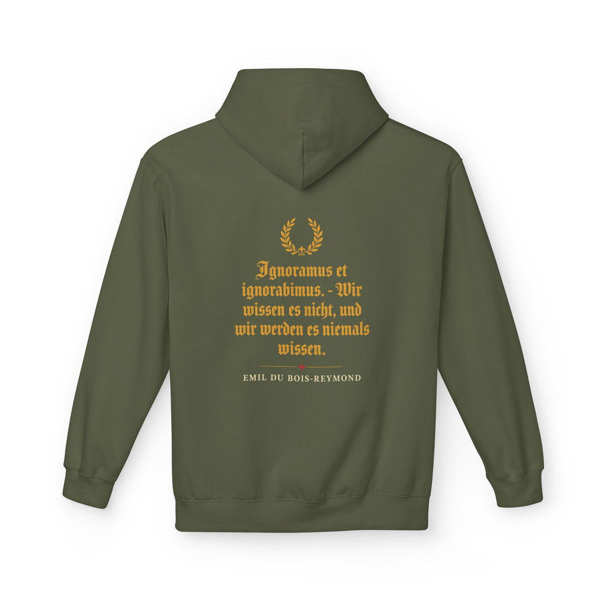 Unisex Fleece Hoodie mit Zitat - du Bois-Reymond - Ignoramus et ignorabimus