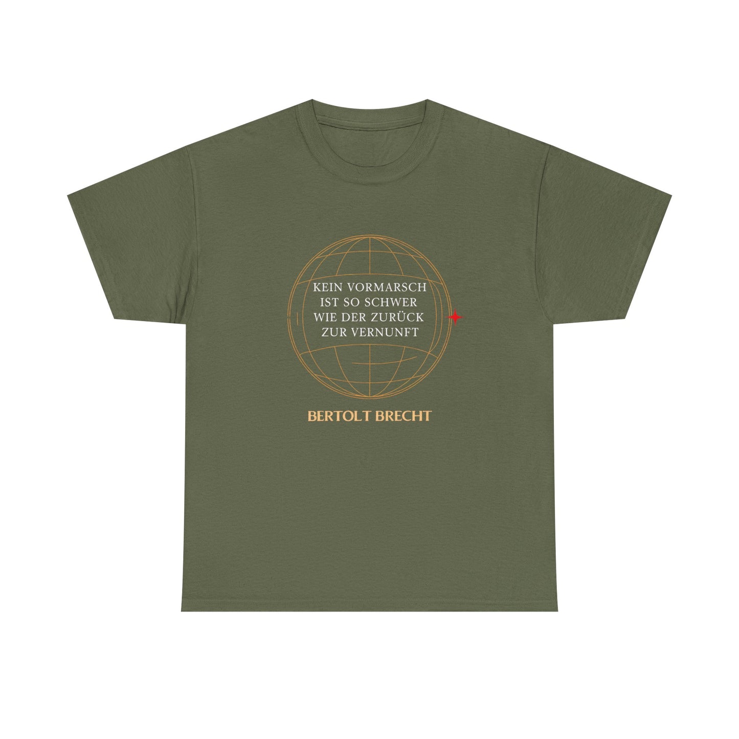 Unisex T-Shirt mit Zitat - Bertolt Brecht - Vormarsch Vernunft