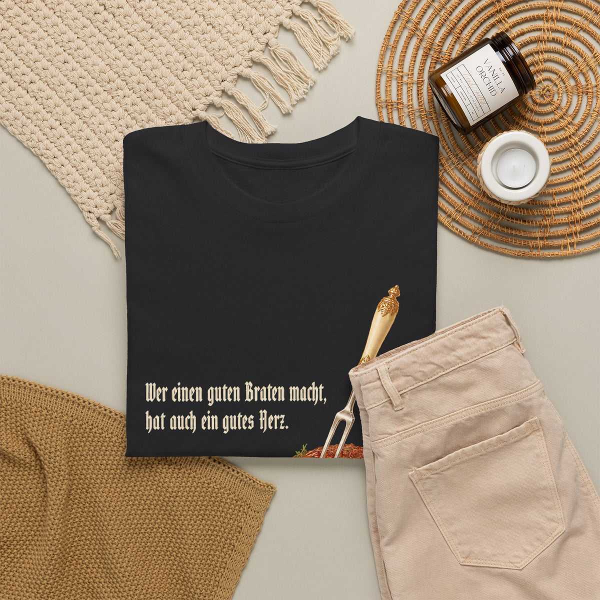 Unisex T-Shirt mit Zitat - Busch - Ein guter Braten