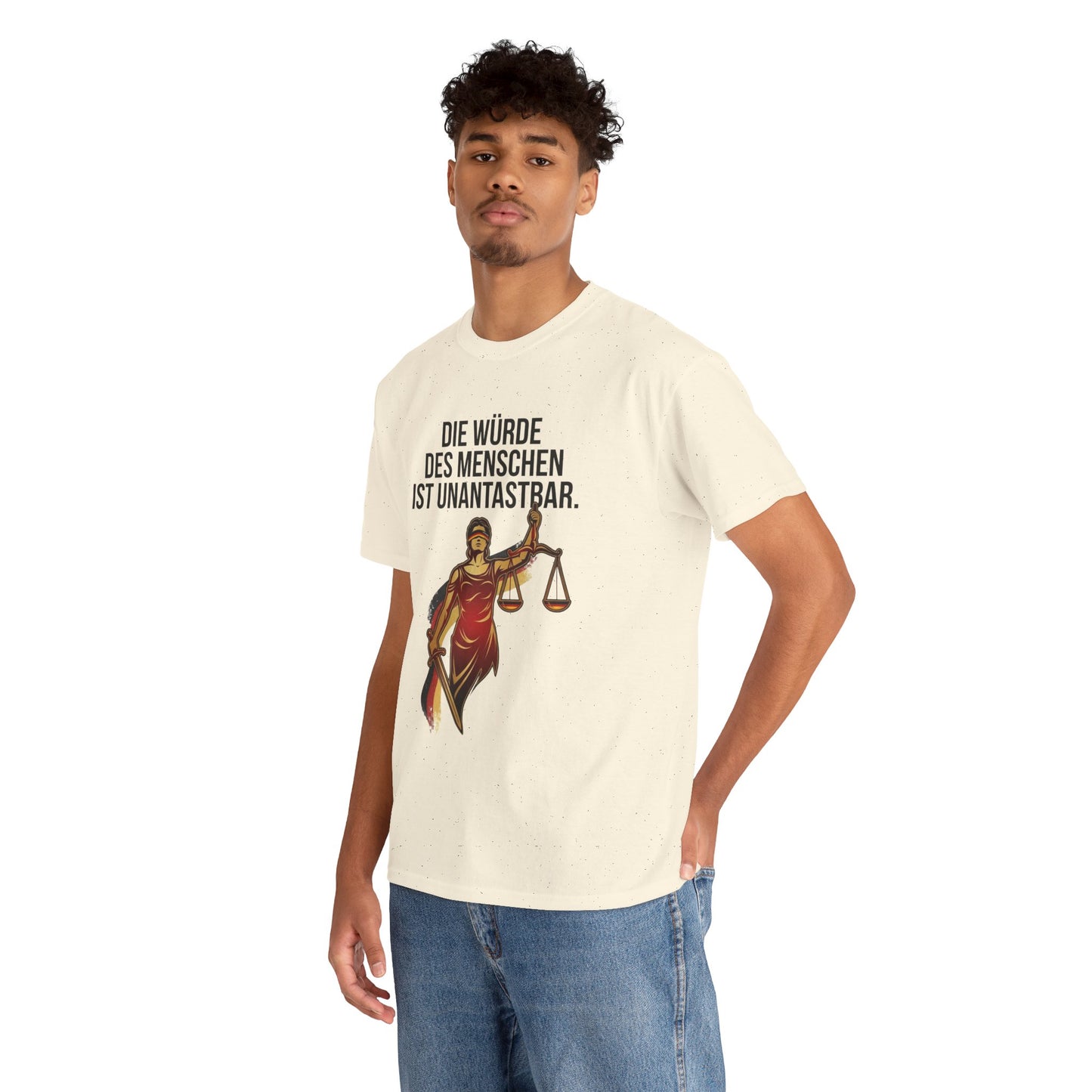 Unisex T-Shirt aus Baumwolle - Würde unantastbar