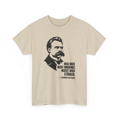 Unisex T-Shirt mit Zitat - Friedrich Nietzsche - Was mich nicht umbringt