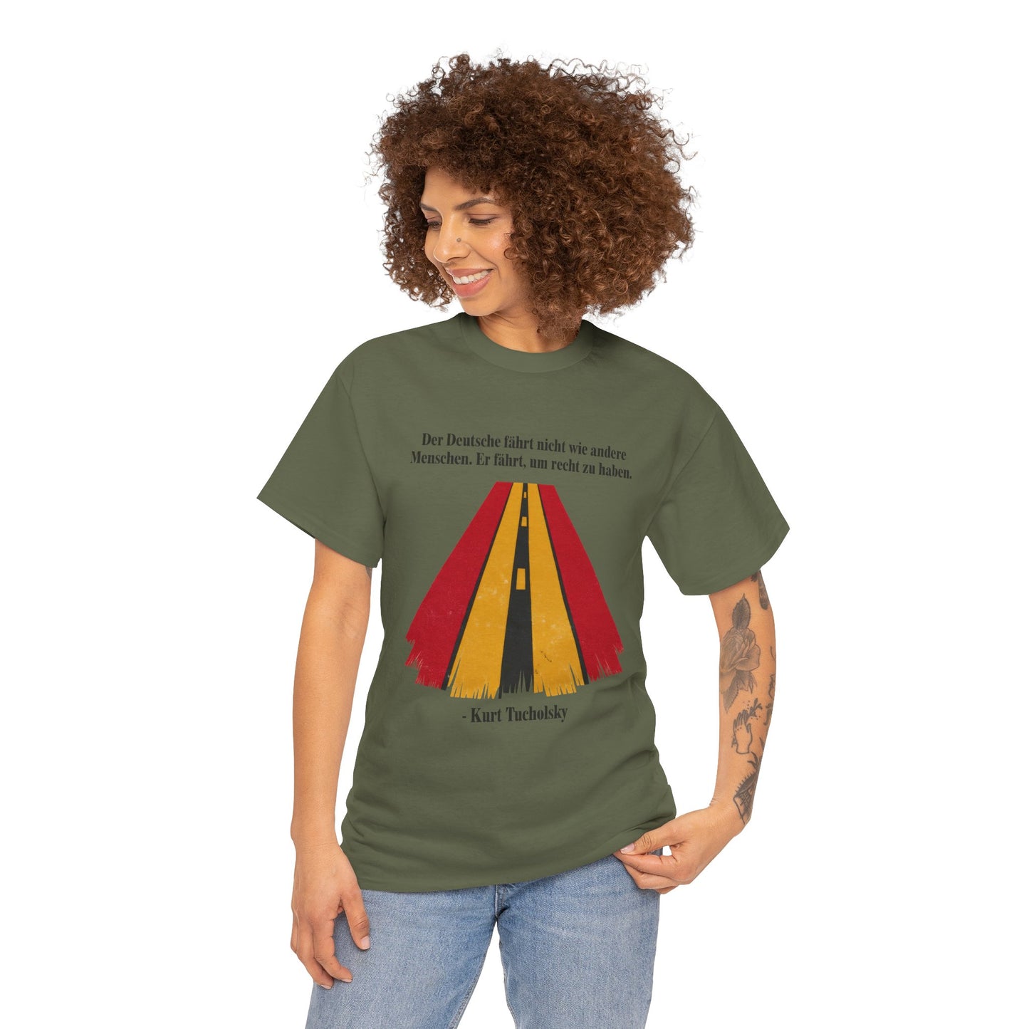 Unisex T-Shirt mit Zitat - Kurt Tucholsky - Fährt um recht zu haben