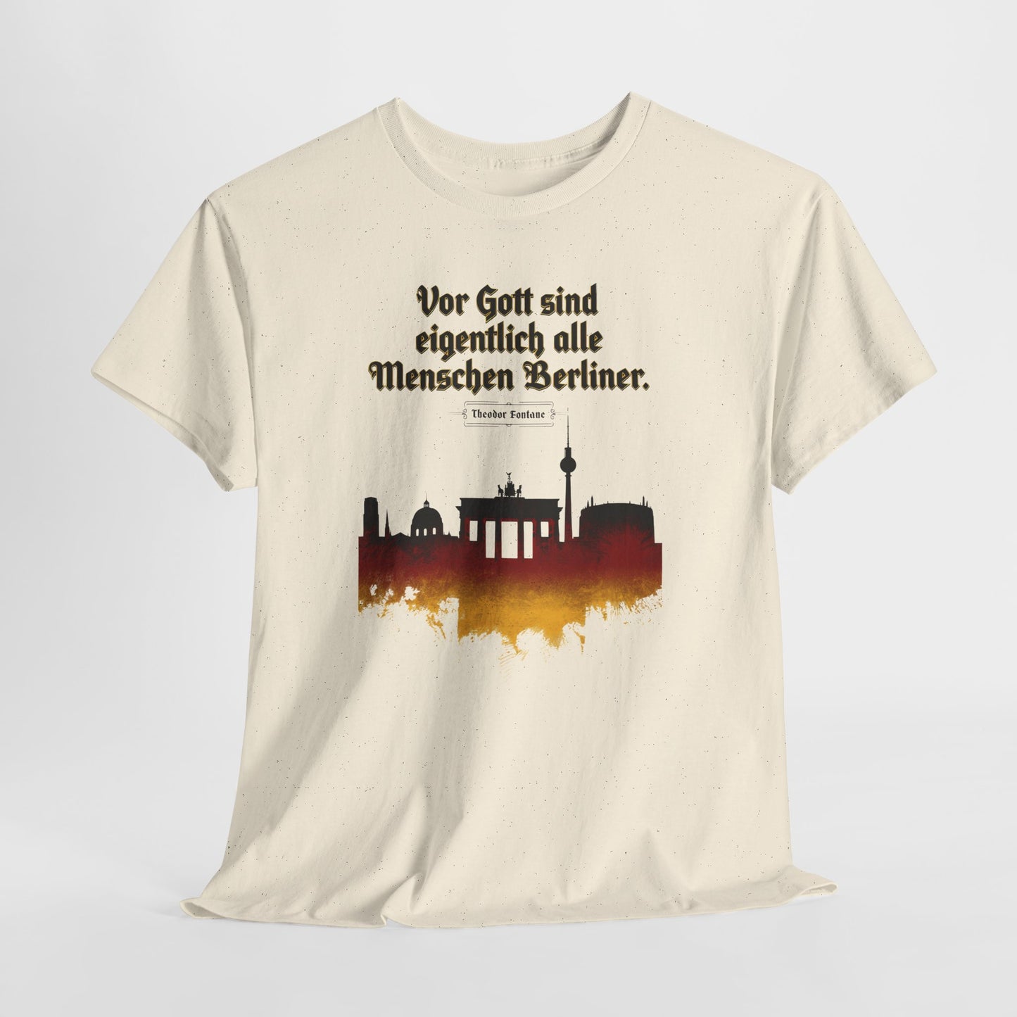 Unisex T-shirt with quote - Theodor Fontane - People before God