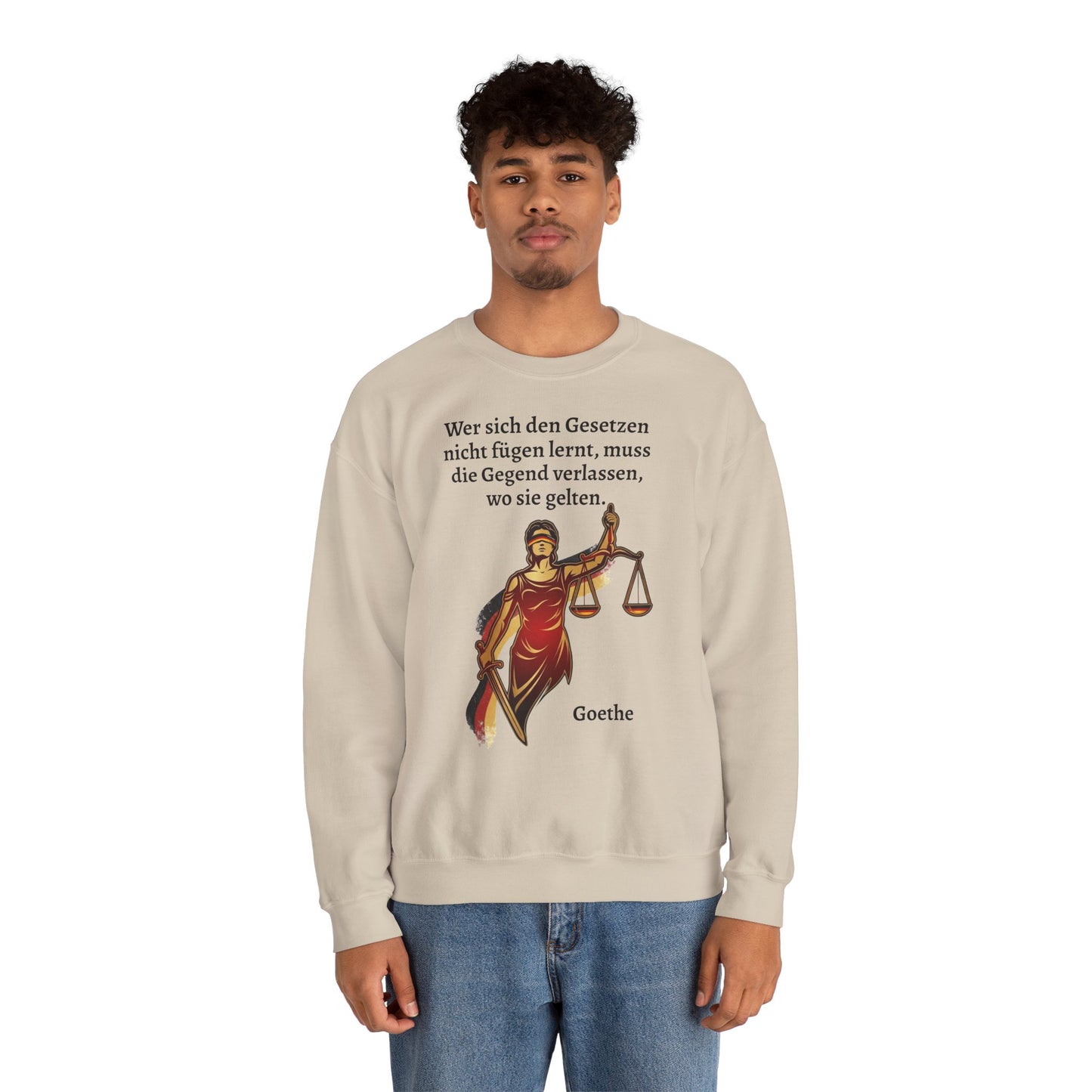 Unisex Sweatshirt mit Zitat - Goethe - Gesetze