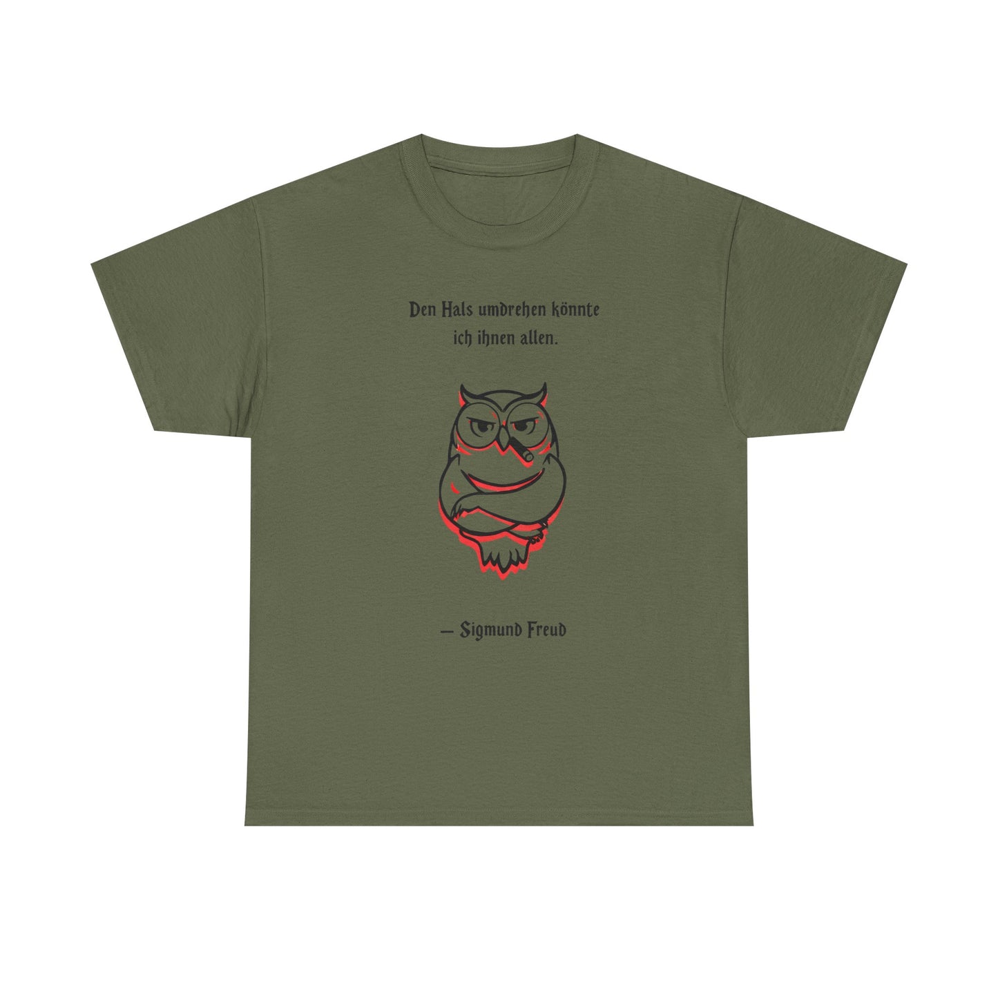 Unisex T-Shirt mit Zitat - Sigmund Freud - Hals umdrehen