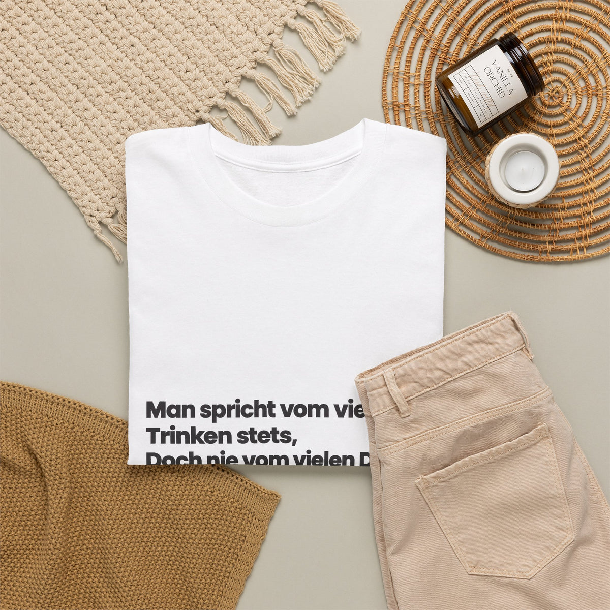 Unisex T-Shirt mit Zitat - Scheffel - Vom vielen Durste