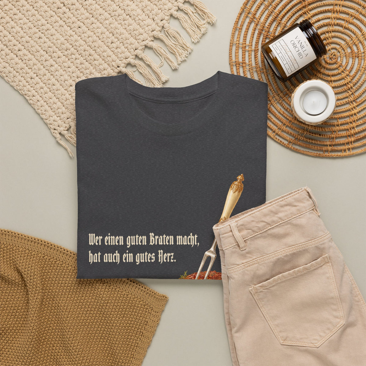 Unisex T-Shirt mit Zitat - Busch - Ein guter Braten