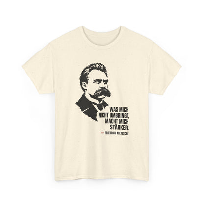 Unisex T-Shirt mit Zitat - Friedrich Nietzsche - Was mich nicht umbringt