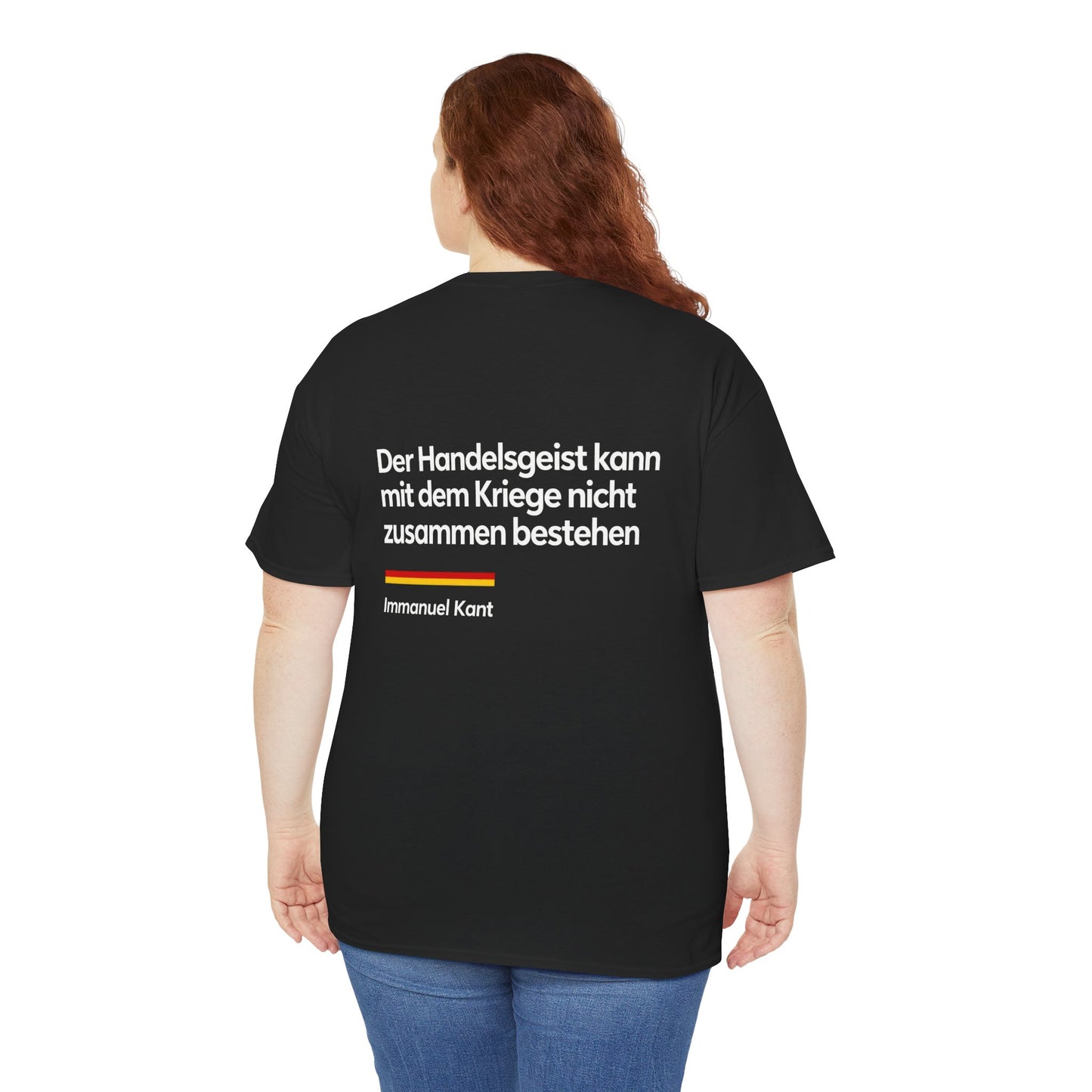 Unisex T-Shirt mit Zitat - Kant - Der Handelsgeist (Druck hinten)