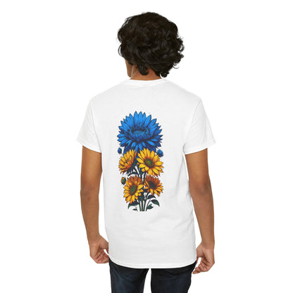 T-shirt with flowers - Ukraine (print on the back)