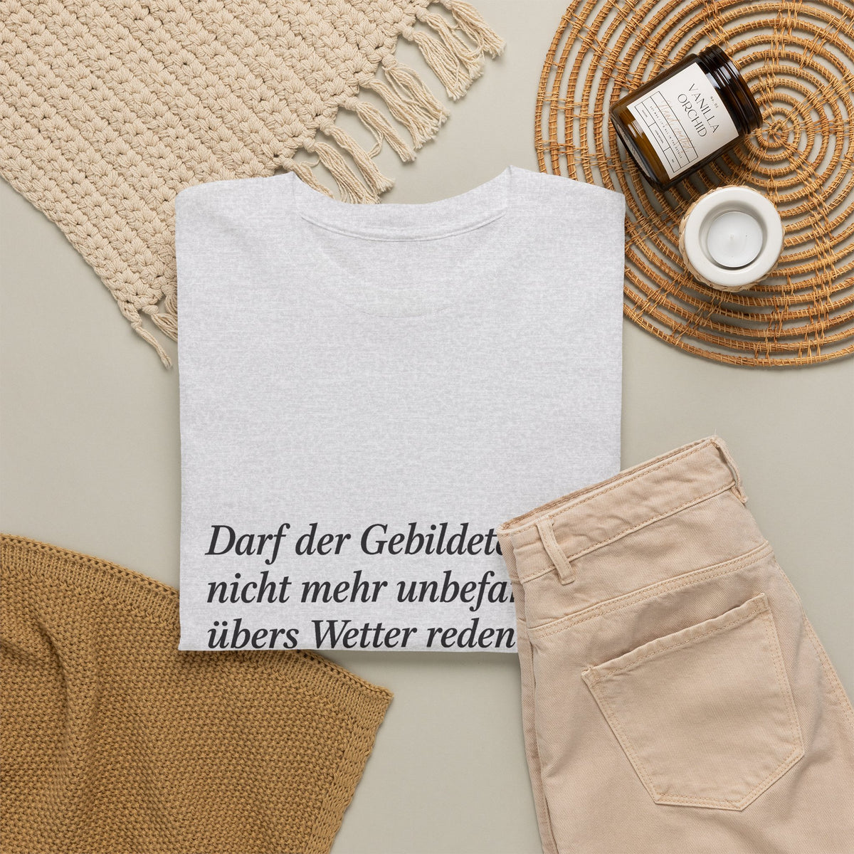 Unisex T-Shirt mit Zitat - Busch - Übers Wetter reden