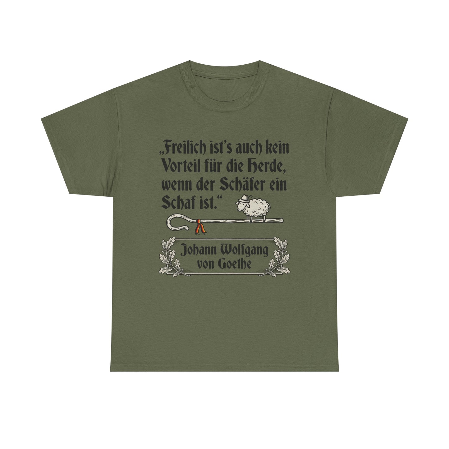 Unisex T-Shirt mit Zitat - Goethe - Schäfer ein Schaf