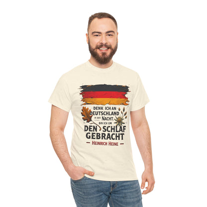 Unisex T-Shirt mit Zitat - Heinrich Heine - Nachtgedanken