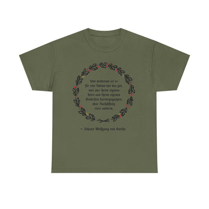 Unisex T-Shirt mit Zitat - Goethe - Nachäffung