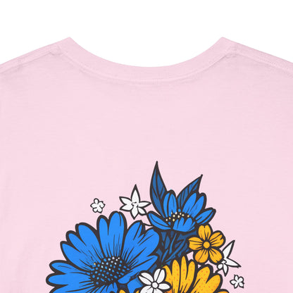 T-shirt with flowers - Bosnia and Herzegovina (print on the back)