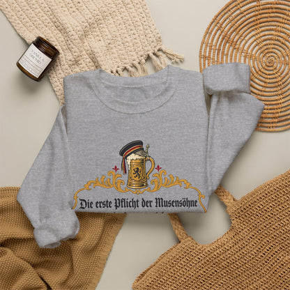 Unisex Sweatshirt mit Zitat - Busch - Pflicht der Musensöhne