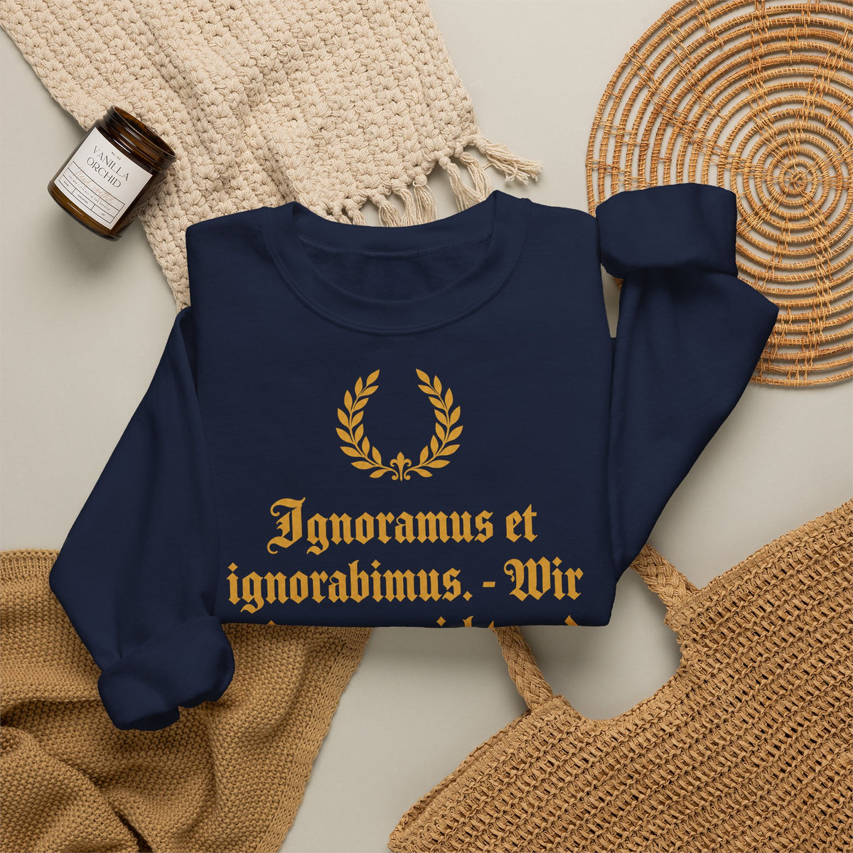 Unisex Sweatshirt mit Zitat - du Bois-Reymond - Ignoramus et ignorabimus