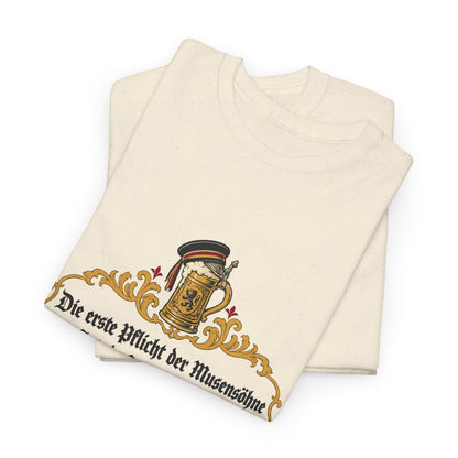 Unisex T-Shirt mit Zitat - Busch - Pflicht der Musensöhne