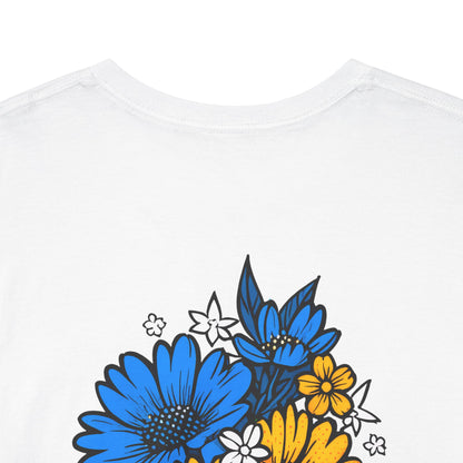 T-shirt with flowers - Bosnia and Herzegovina (print on the back)