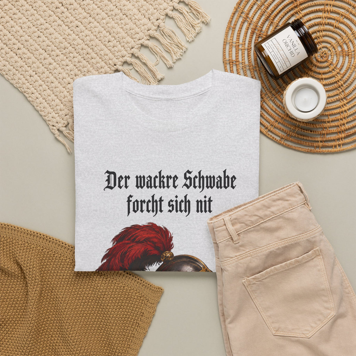 Unisex T-Shirt mit Zitat - Uhland - Der wackre Schwabe