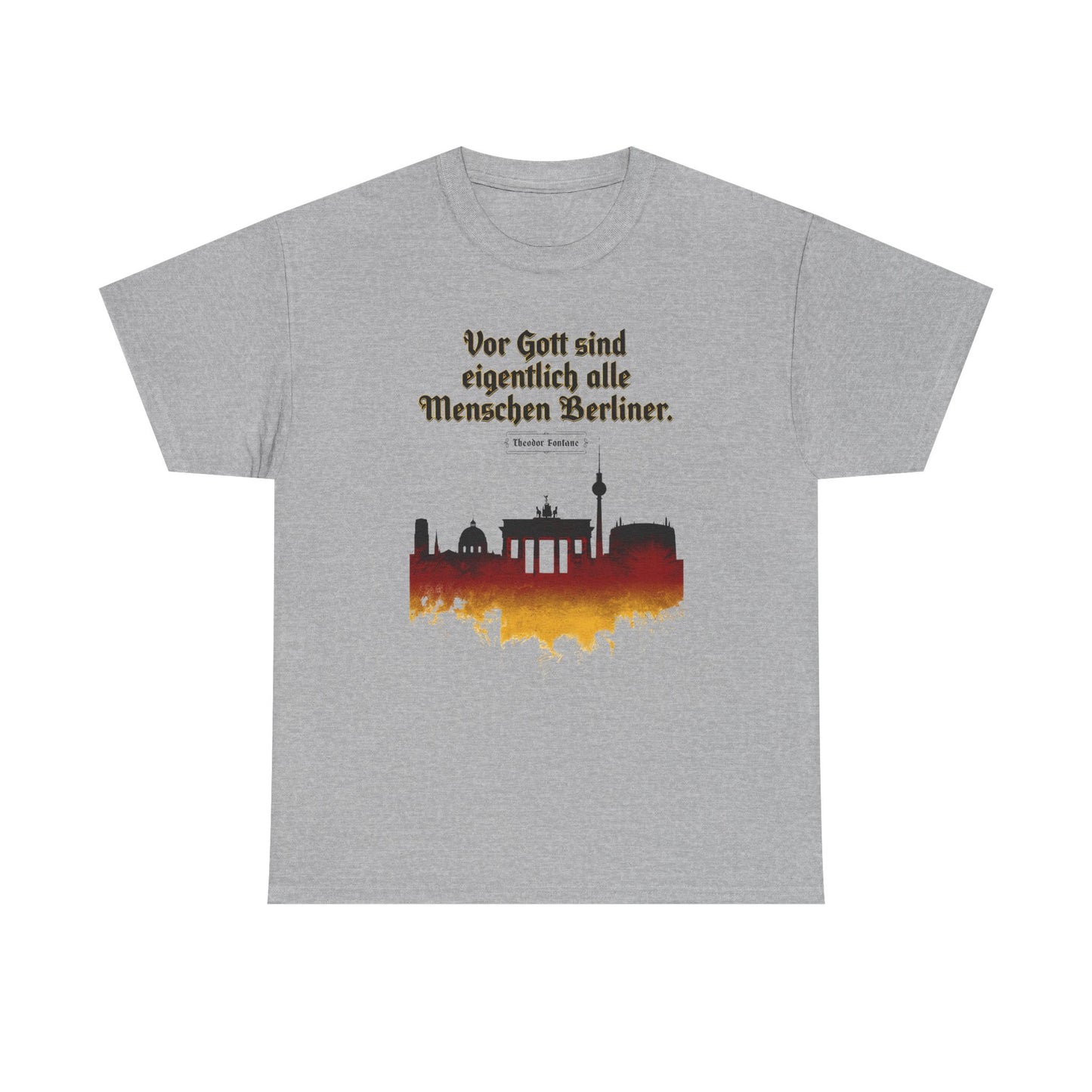 Unisex T-shirt with quote - Theodor Fontane - People before God