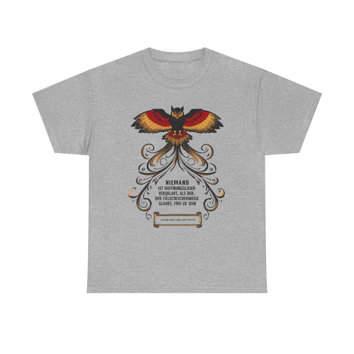 Unisex T-Shirt mit Zitat - Goethe - Hoffnungslos versklavt