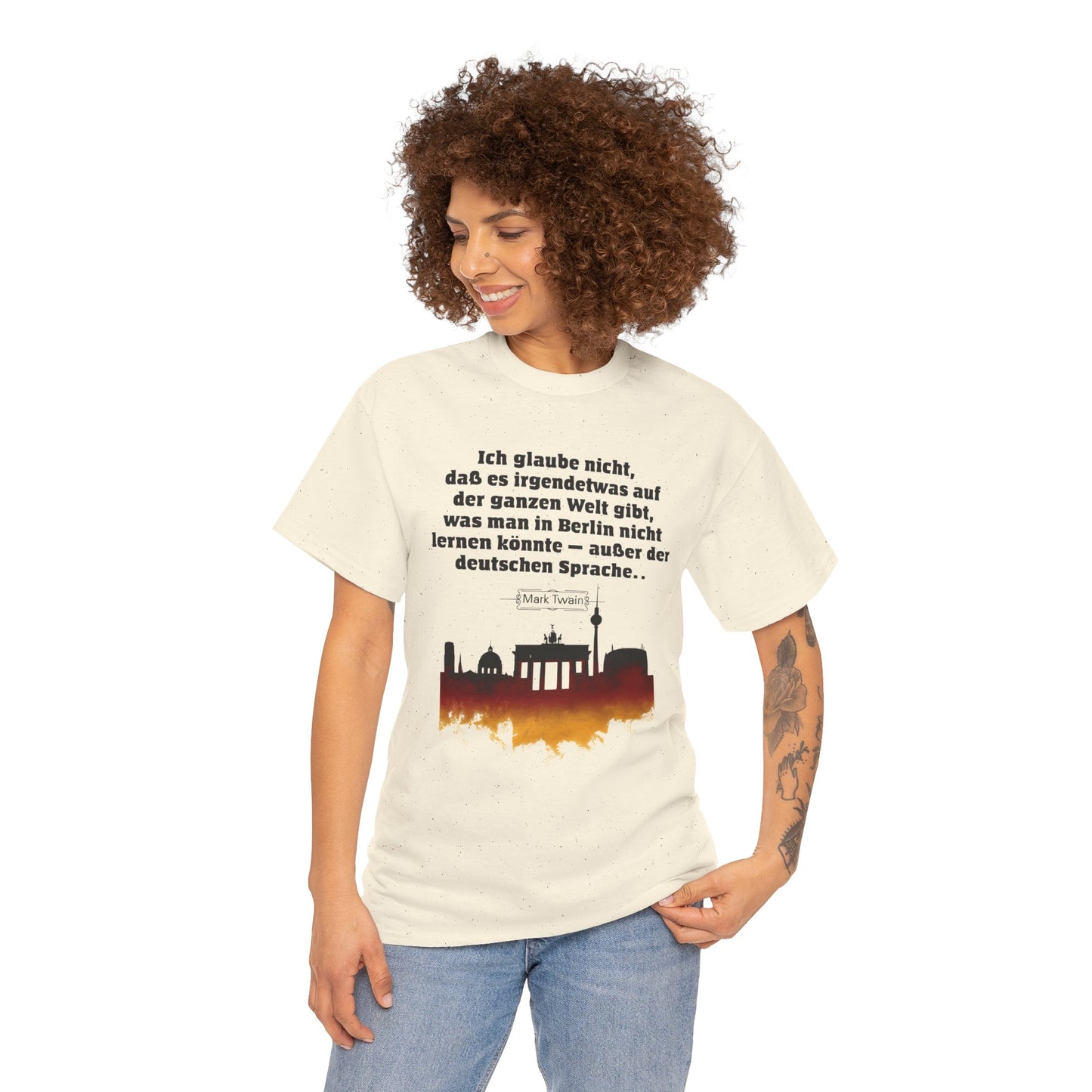 Unisex T-shirt with quote - Mark Twain - Berlin Language