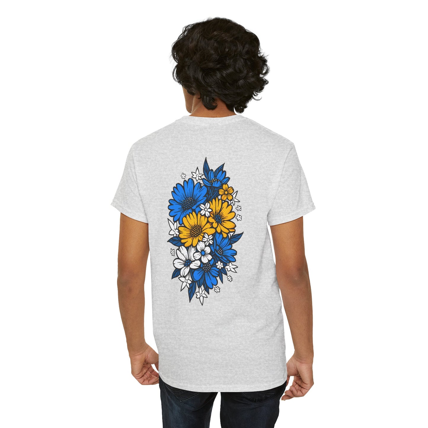 T-shirt with flowers - Bosnia and Herzegovina (print on the back)