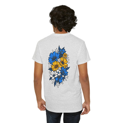 T-shirt with flowers - Bosnia and Herzegovina (print on the back)