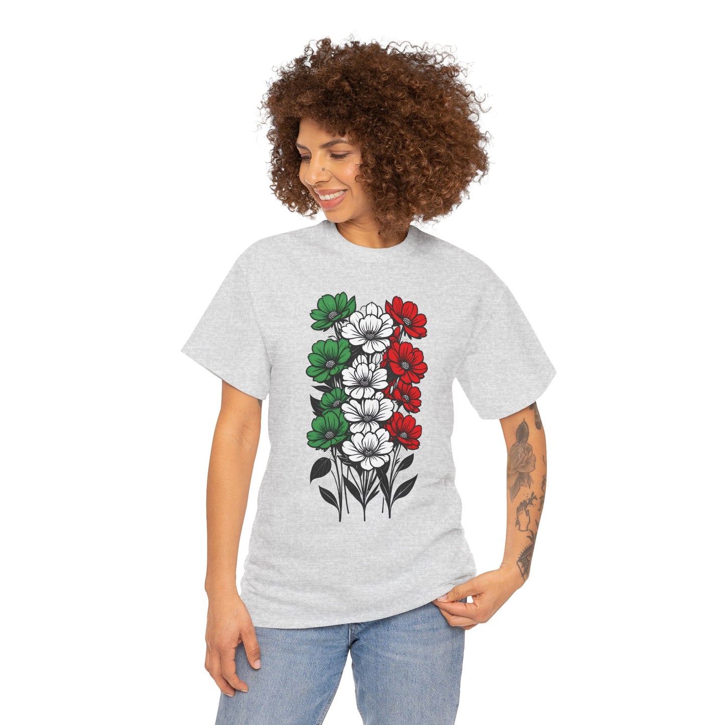 Unisex T-shirt with flowers - Italy