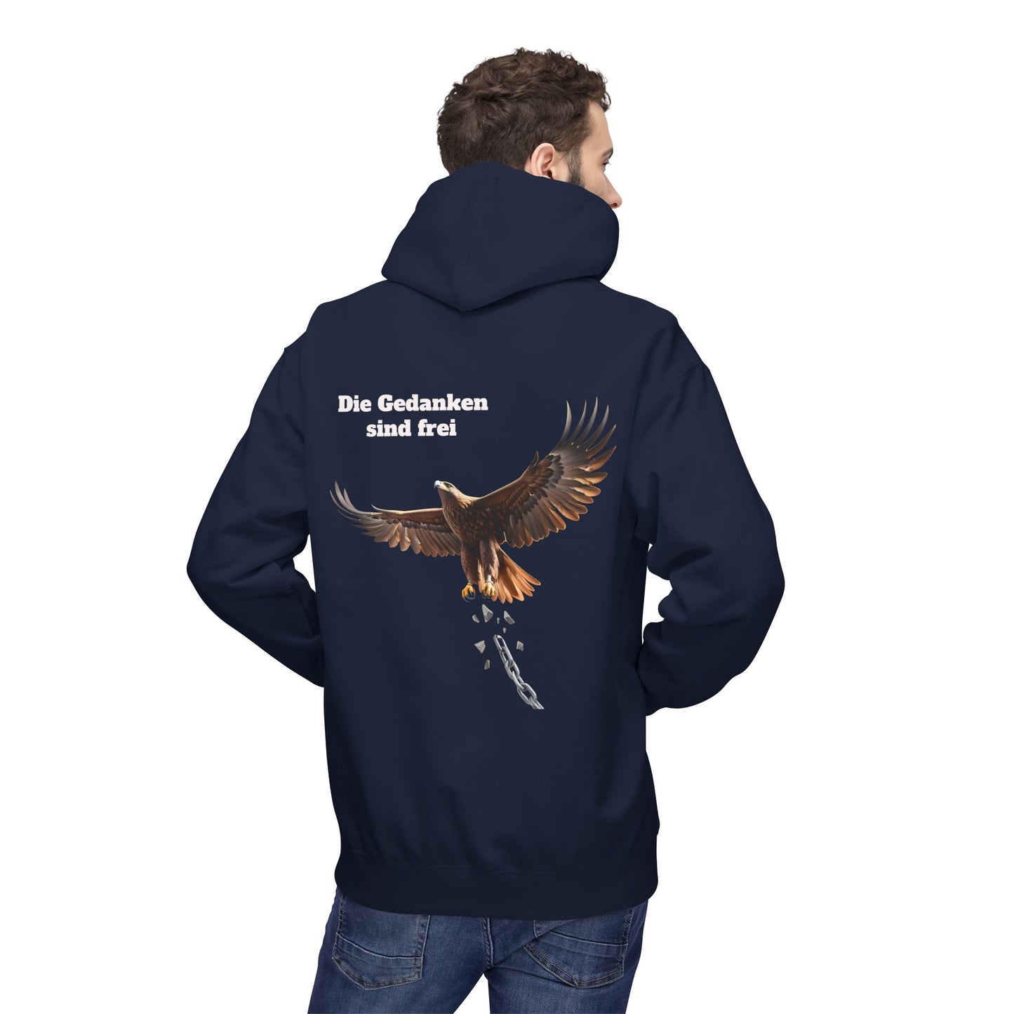Unisex Fleece Hoodie mit Volkslied - Gedanken sind frei