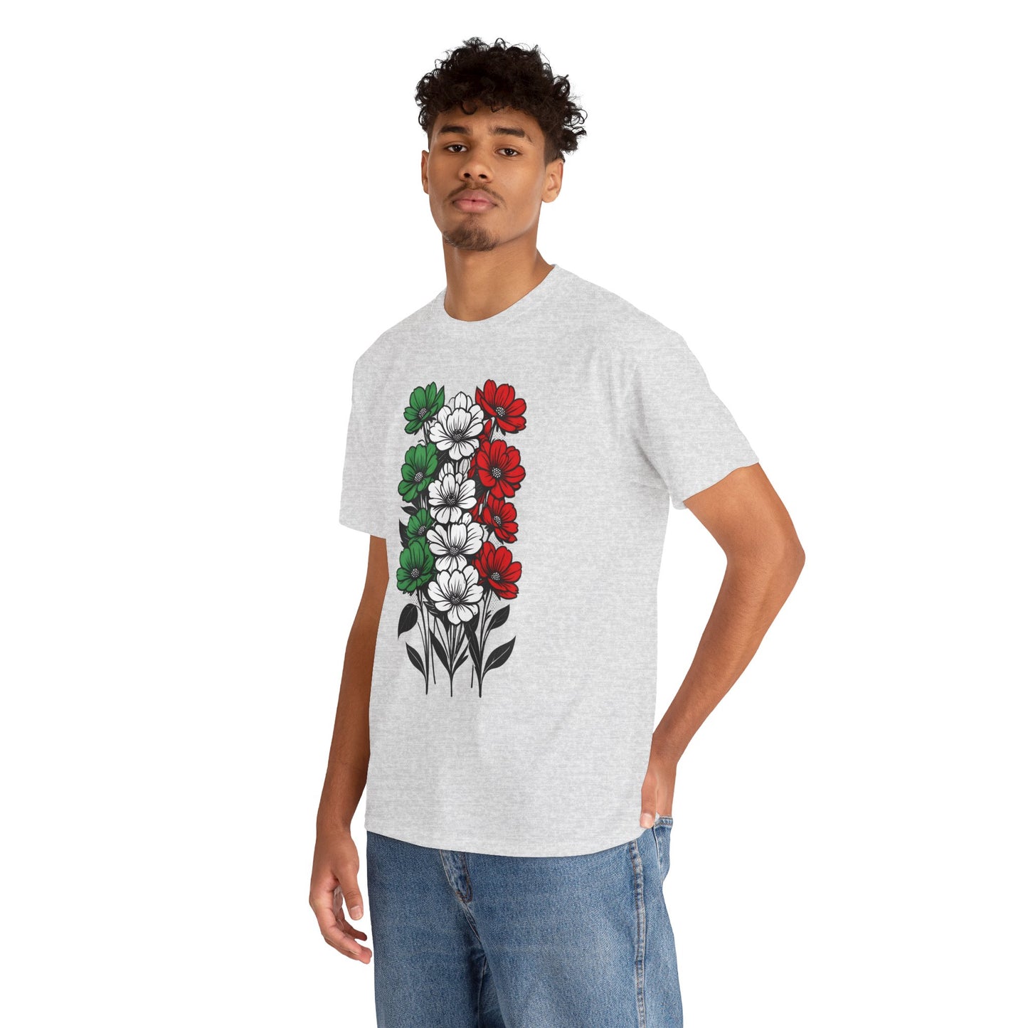 Unisex T-shirt with flowers - Italy