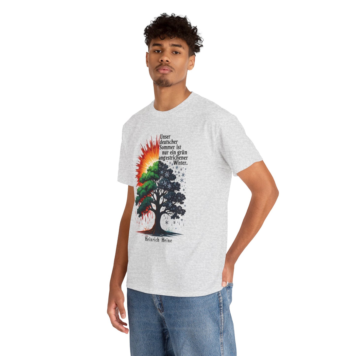 Unisex T-Shirt mit Zitat - Heinrich Heine