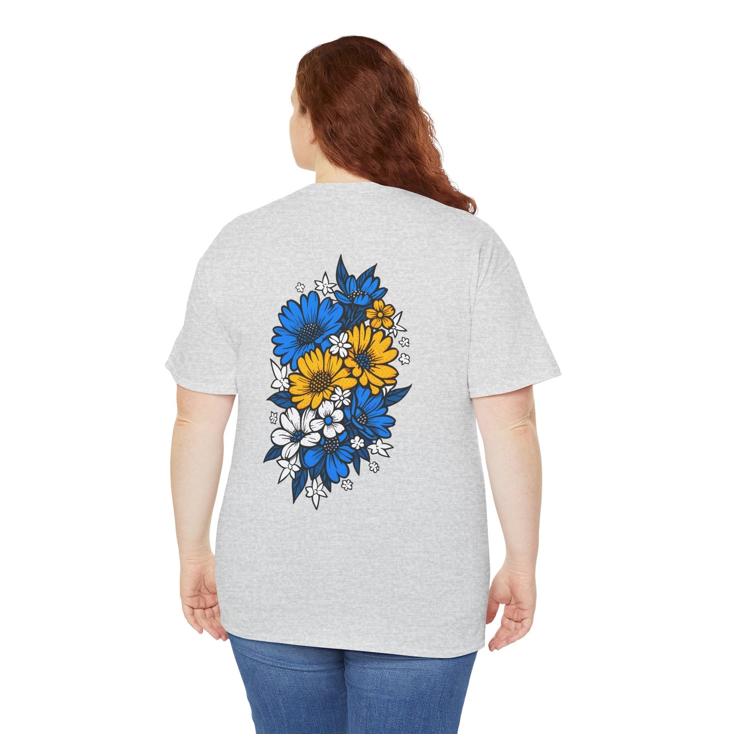 T-shirt with flowers - Bosnia and Herzegovina (print on the back)