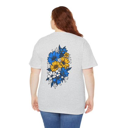 T-shirt with flowers - Bosnia and Herzegovina (print on the back)