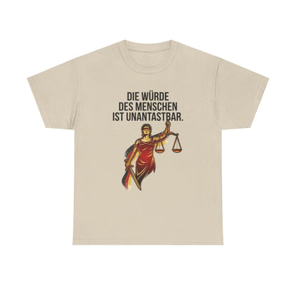 Unisex T-Shirt aus Baumwolle - Würde unantastbar