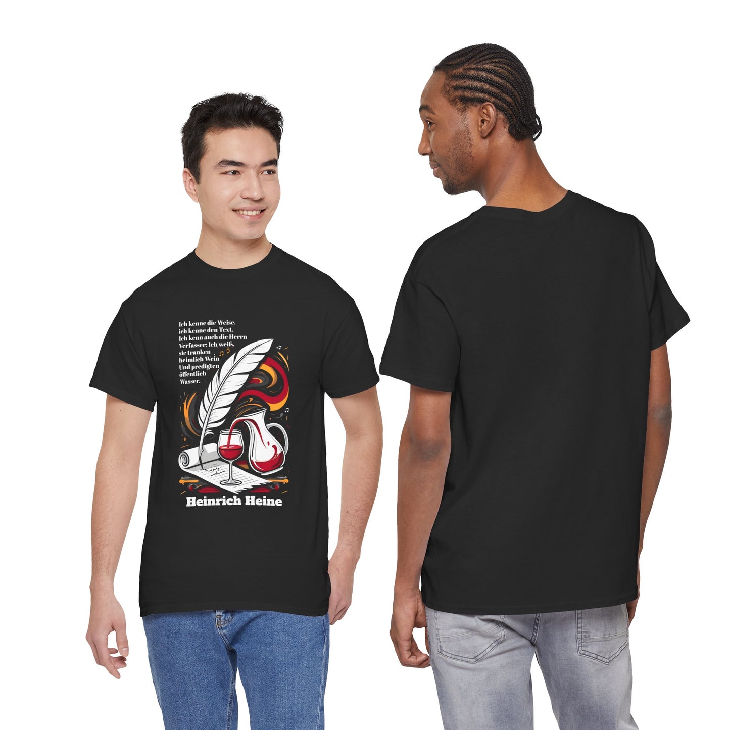 Unisex T-Shirt mit Zitat - Heinrich Heine