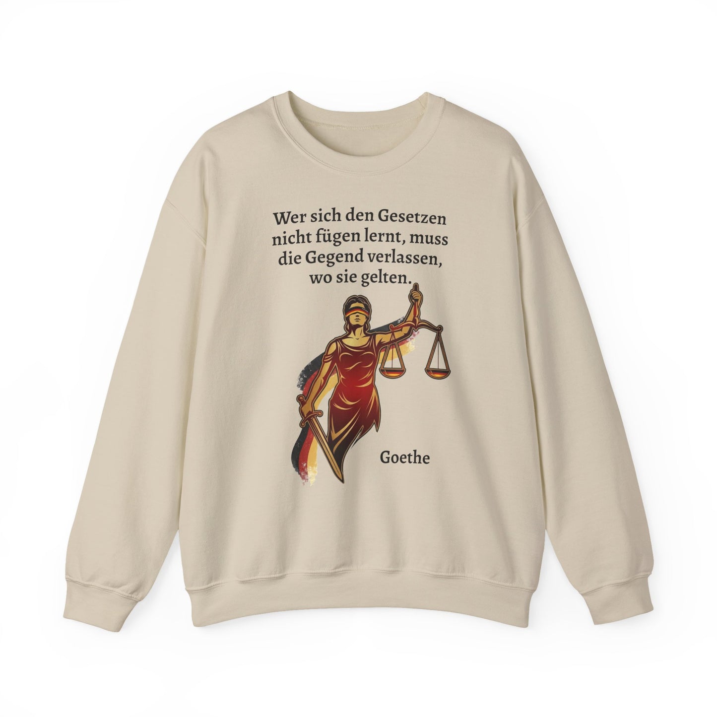 Unisex Sweatshirt mit Zitat - Goethe - Gesetze