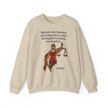 Unisex Sweatshirt mit Zitat - Goethe - Gesetze